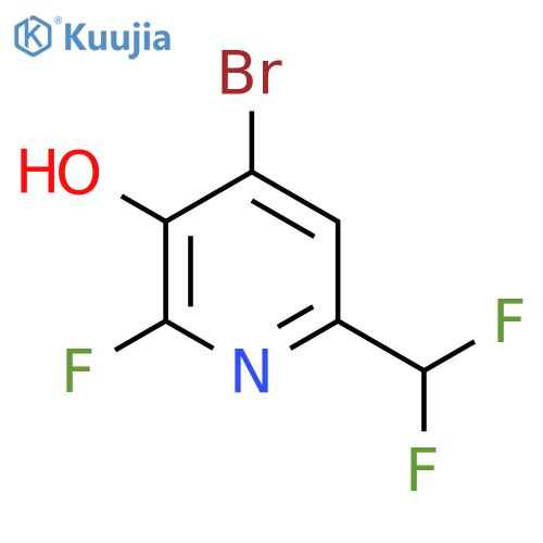 4-Bromo-6-(difluoromethyl)-2-fluoro-3-hydroxypyridine structure