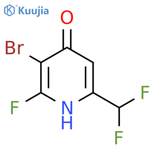 3-Bromo-6-(difluoromethyl)-2-fluoro-4-hydroxypyridine structure