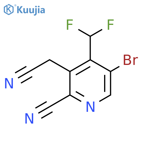 5-Bromo-2-cyano-4-(difluoromethyl)pyridine-3-acetonitrile structure