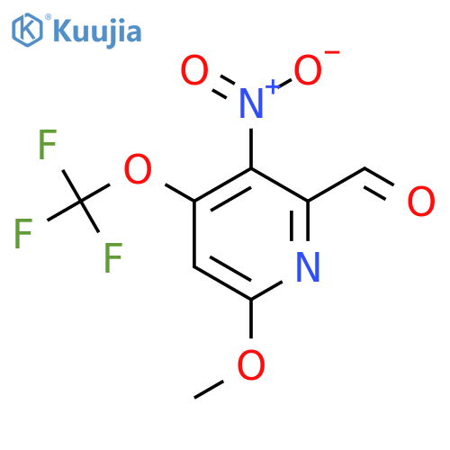 6-Methoxy-3-nitro-4-(trifluoromethoxy)pyridine-2-carboxaldehyde structure