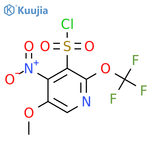 5-Methoxy-4-nitro-2-(trifluoromethoxy)pyridine-3-sulfonyl chloride structure