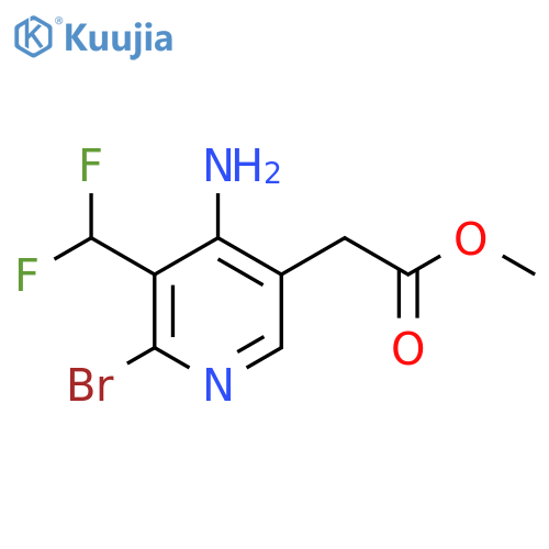 Methyl 4-amino-2-bromo-3-(difluoromethyl)pyridine-5-acetate structure