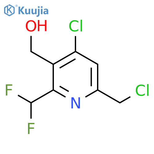 4-Chloro-6-(chloromethyl)-2-(difluoromethyl)pyridine-3-methanol structure