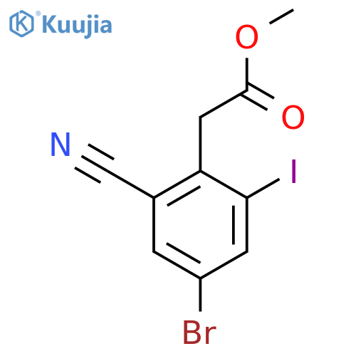 Methyl 4-bromo-2-cyano-6-iodophenylacetate structure