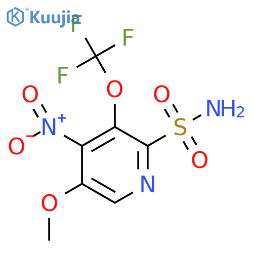 5-Methoxy-4-nitro-3-(trifluoromethoxy)pyridine-2-sulfonamide structure