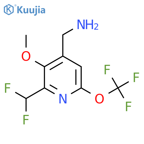 4-(Aminomethyl)-2-(difluoromethyl)-3-methoxy-6-(trifluoromethoxy)pyridine structure