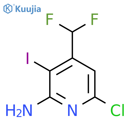 2-Amino-6-chloro-4-(difluoromethyl)-3-iodopyridine structure