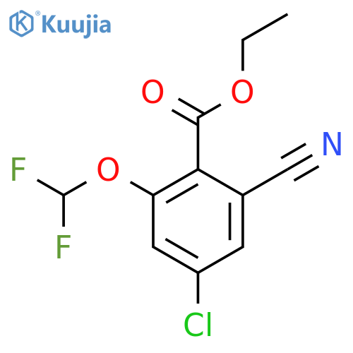 Ethyl 4-chloro-2-cyano-6-(difluoromethoxy)benzoate structure