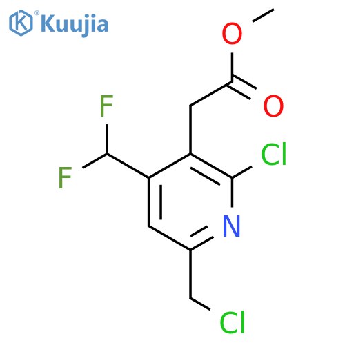 Methyl 2-chloro-6-(chloromethyl)-4-(difluoromethyl)pyridine-3-acetate structure