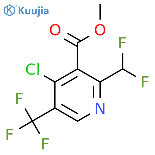 Methyl 4-chloro-2-(difluoromethyl)-5-(trifluoromethyl)pyridine-3-carboxylate structure