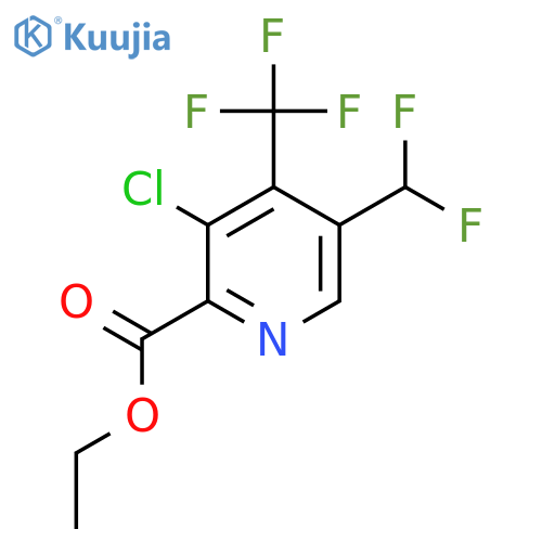 Ethyl 3-chloro-5-(difluoromethyl)-4-(trifluoromethyl)pyridine-2-carboxylate structure