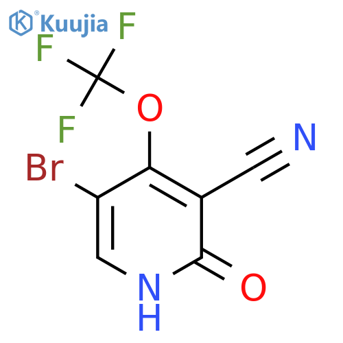 5-Bromo-3-cyano-2-hydroxy-4-(trifluoromethoxy)pyridine structure