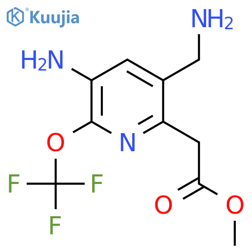 Methyl 3-amino-5-(aminomethyl)-2-(trifluoromethoxy)pyridine-6-acetate structure