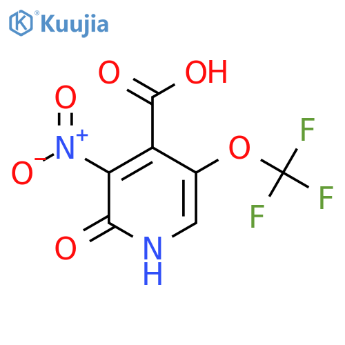 2-Hydroxy-3-nitro-5-(trifluoromethoxy)pyridine-4-carboxylic acid structure