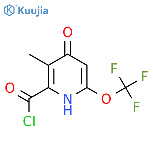 4-Hydroxy-3-methyl-6-(trifluoromethoxy)pyridine-2-carbonyl chloride structure