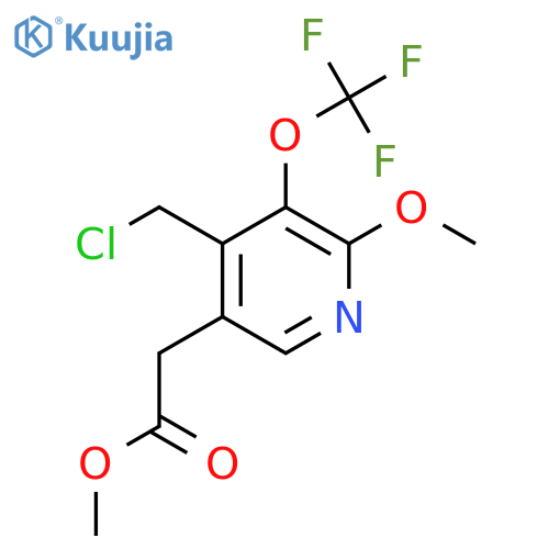 Methyl 4-(chloromethyl)-2-methoxy-3-(trifluoromethoxy)pyridine-5-acetate structure
