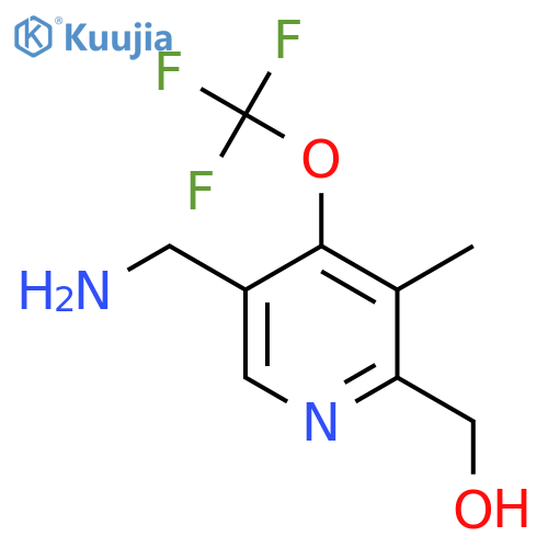 5-(Aminomethyl)-3-methyl-4-(trifluoromethoxy)pyridine-2-methanol structure