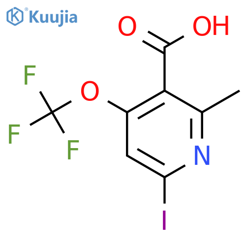 6-Iodo-2-methyl-4-(trifluoromethoxy)pyridine-3-carboxylic acid structure