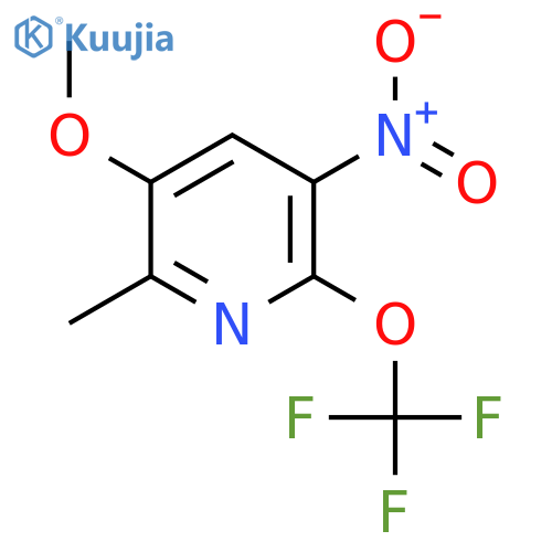 3-Methoxy-2-methyl-5-nitro-6-(trifluoromethoxy)pyridine structure