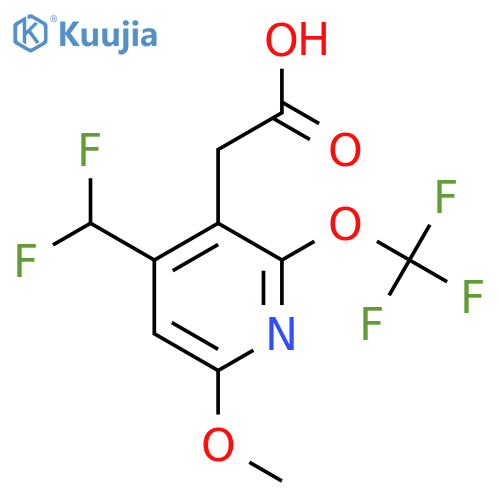 4-(Difluoromethyl)-6-methoxy-2-(trifluoromethoxy)pyridine-3-acetic acid structure