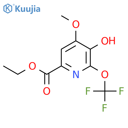 Ethyl 3-hydroxy-4-methoxy-2-(trifluoromethoxy)pyridine-6-carboxylate structure