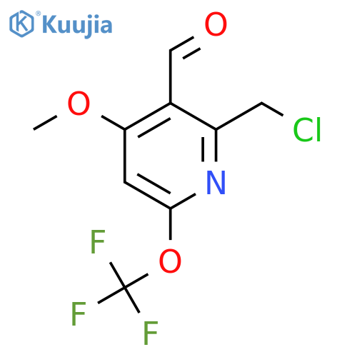 2-(Chloromethyl)-4-methoxy-6-(trifluoromethoxy)pyridine-3-carboxaldehyde structure