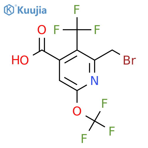 2-(Bromomethyl)-6-(trifluoromethoxy)-3-(trifluoromethyl)pyridine-4-carboxylic acid structure