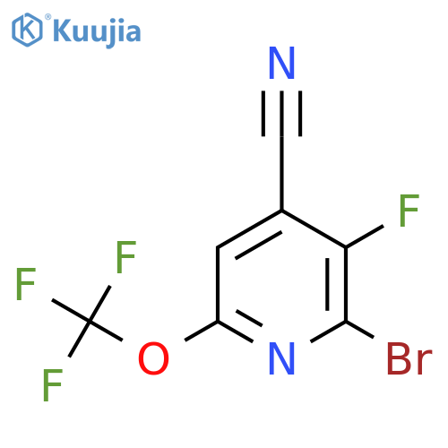 2-Bromo-4-cyano-3-fluoro-6-(trifluoromethoxy)pyridine structure