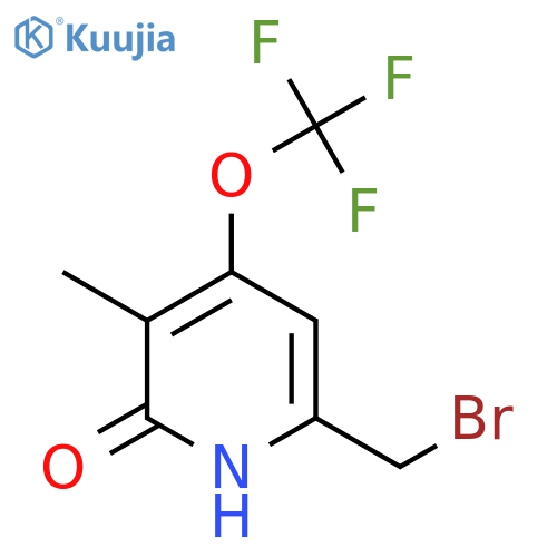 6-(Bromomethyl)-2-hydroxy-3-methyl-4-(trifluoromethoxy)pyridine structure