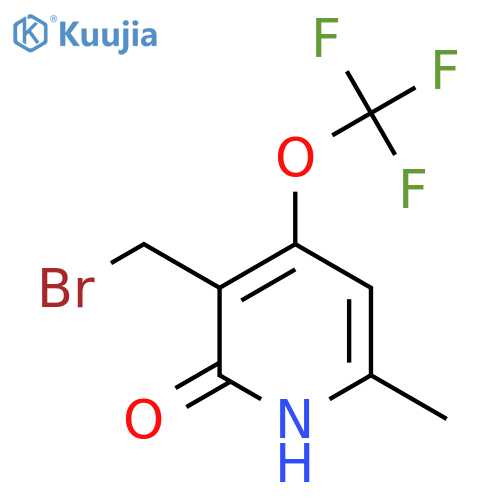 3-(Bromomethyl)-2-hydroxy-6-methyl-4-(trifluoromethoxy)pyridine structure