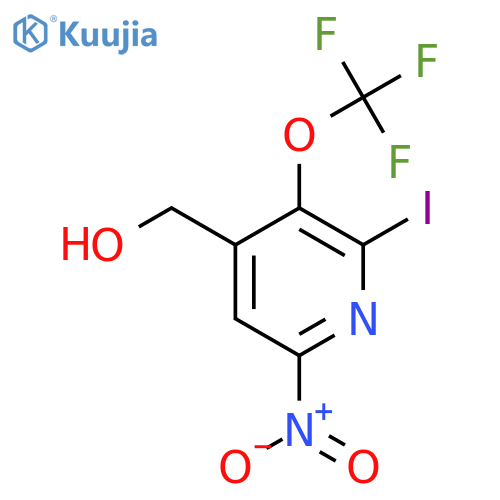 2-Iodo-6-nitro-3-(trifluoromethoxy)pyridine-4-methanol structure