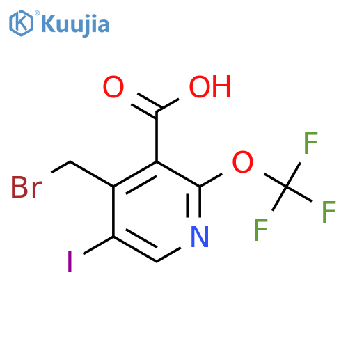 4-(Bromomethyl)-5-iodo-2-(trifluoromethoxy)pyridine-3-carboxylic acid structure