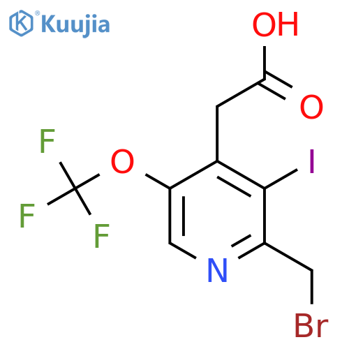2-(Bromomethyl)-3-iodo-5-(trifluoromethoxy)pyridine-4-acetic acid structure