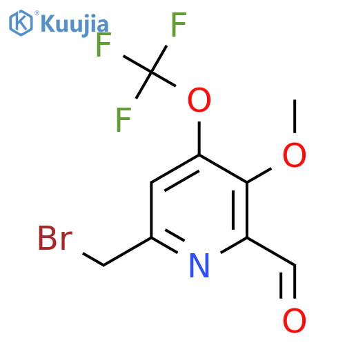 6-(Bromomethyl)-3-methoxy-4-(trifluoromethoxy)pyridine-2-carboxaldehyde structure