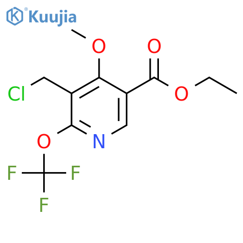 Ethyl 3-(chloromethyl)-4-methoxy-2-(trifluoromethoxy)pyridine-5-carboxylate structure