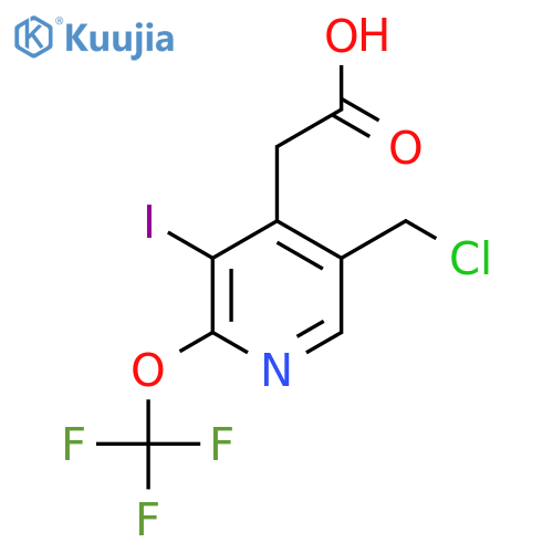 5-(Chloromethyl)-3-iodo-2-(trifluoromethoxy)pyridine-4-acetic acid structure
