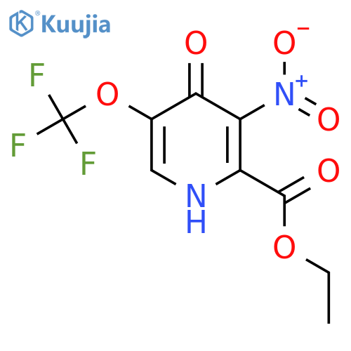 Ethyl 4-hydroxy-3-nitro-5-(trifluoromethoxy)pyridine-2-carboxylate structure