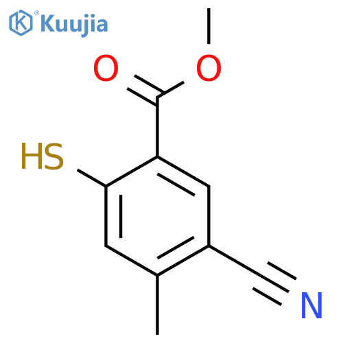 Methyl 5-cyano-2-mercapto-4-methylbenzoate structure