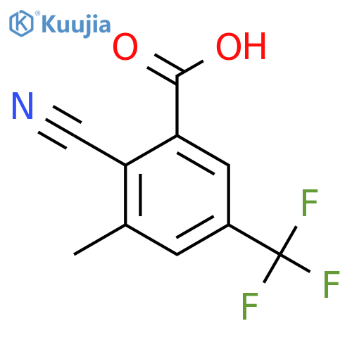 2-Cyano-3-methyl-5-(trifluoromethyl)benzoic acid structure