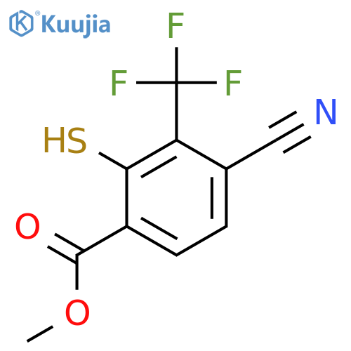Methyl 4-cyano-2-mercapto-3-(trifluoromethyl)benzoate structure