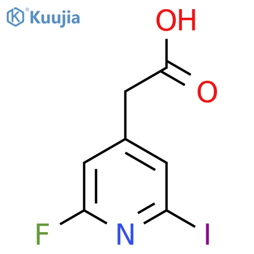 2-Fluoro-6-iodopyridine-4-acetic acid structure