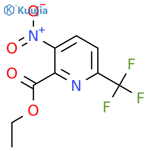 Ethyl 3-nitro-6-(trifluoromethyl)picolinate structure