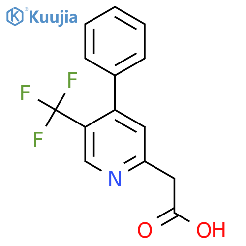 4-Phenyl-5-(trifluoromethyl)pyridine-2-acetic acid structure