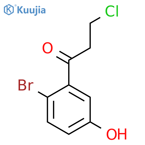 1-(2-Bromo-5-hydroxyphenyl)-3-chloropropan-1-one structure