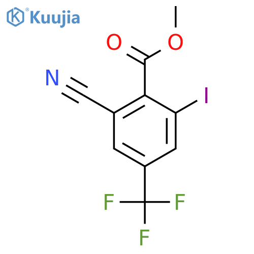 Methyl 2-cyano-6-iodo-4-(trifluoromethyl)benzoate structure