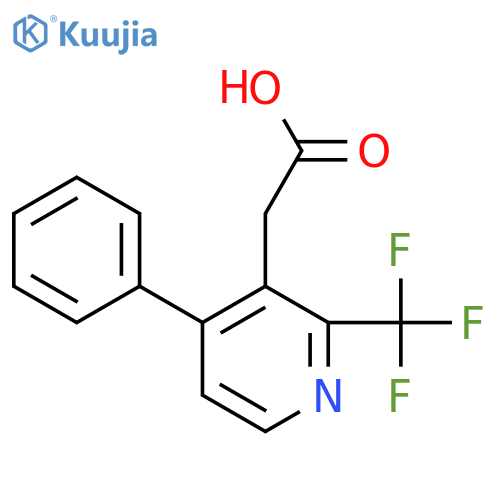 4-Phenyl-2-(trifluoromethyl)pyridine-3-acetic acid structure