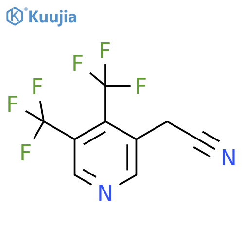 3,4-Bis(trifluoromethyl)pyridine-5-acetonitrile structure