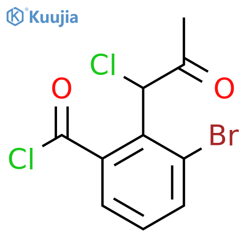3-Bromo-2-(1-chloro-2-oxopropyl)benzoyl chloride structure