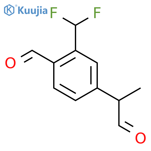 3-(Difluoromethyl)-4-formylphenylpropanal structure