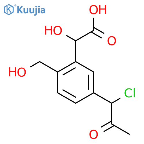 5-(1-Chloro-2-oxopropyl)-2-(hydroxymethyl)mandelic acid structure